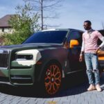 Young Dolph's signature camo wrap featuring a dolphin and crown on his Dodge Demon SRT