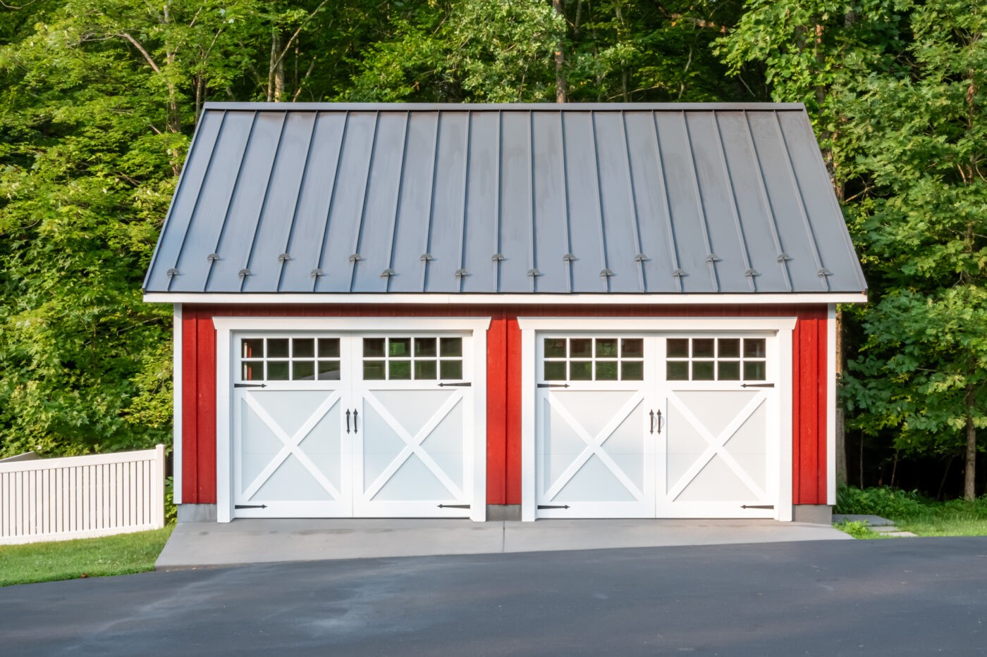 Workshop single floor 20x24 2-car garage in Palmyra, VA, showcasing minimum width with slightly extended depth