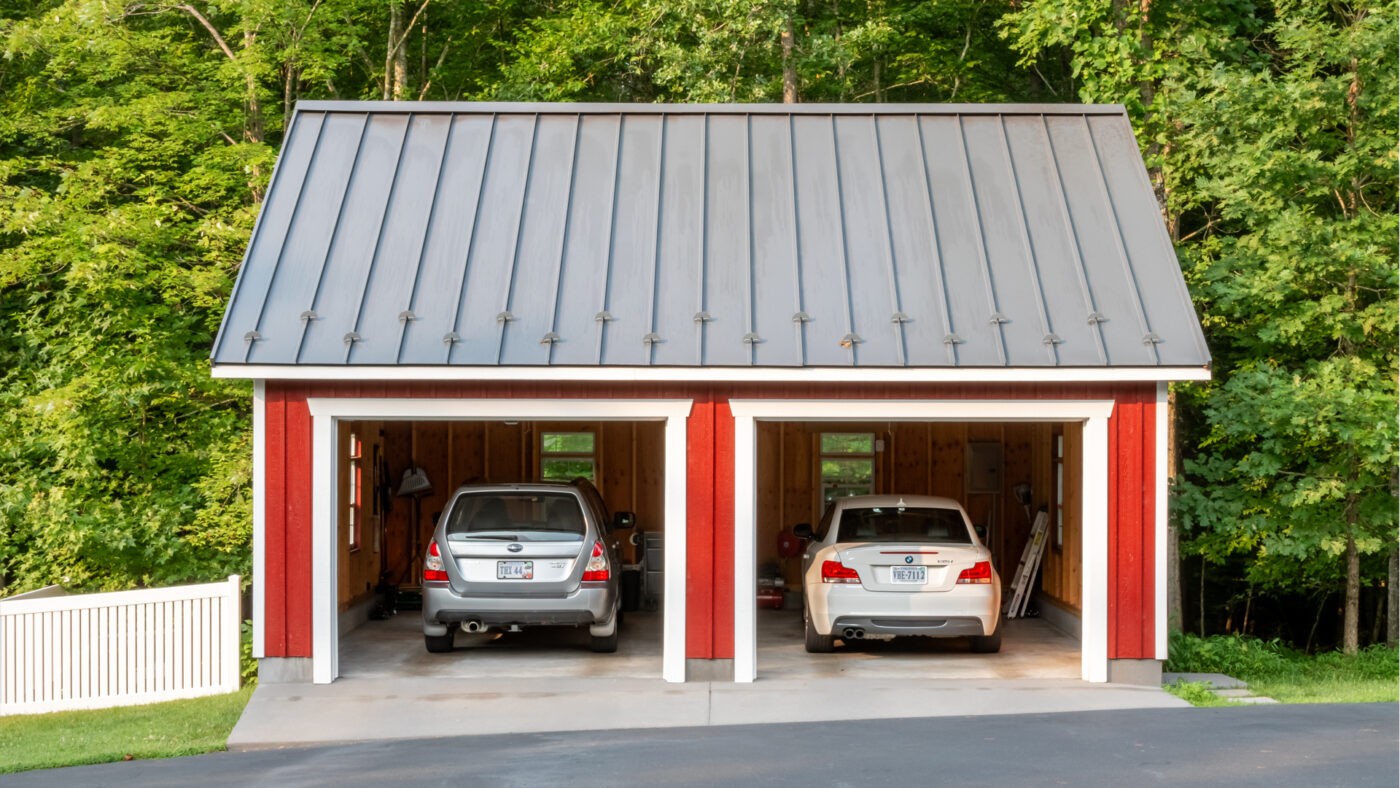 A standard 2-car garage size 