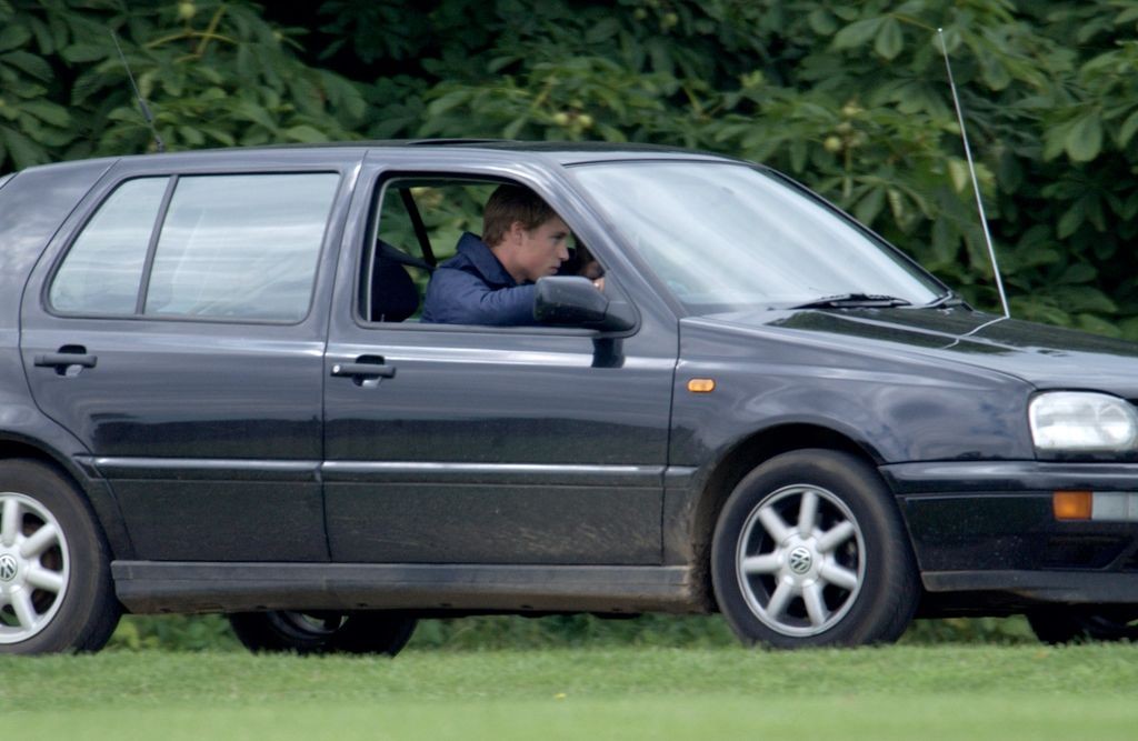 Kate Middleton's first car, a Volkswagen Golf, reflecting her practical choice during her university years.