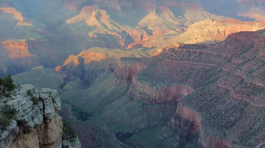 Scattered car parts near Yavapai Geology Museum at Grand Canyon National Park