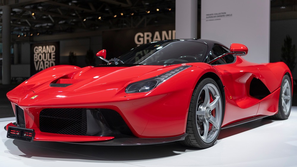 Ferrari LaFerrari supercar on display.