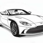 Classic Aston Martin Convertible coloring page for automotive enthusiasts