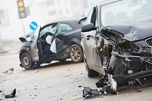 car crash scene in Rancho Cucamonga