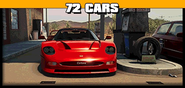 Animated GIF showcasing various cars available in Car Mechanic Simulator 2021