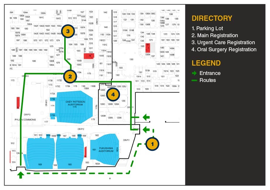 WVU Dental Clinic Map