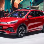 BYD Atto 3 showcased at the 2022 Paris Motor Show, highlighting its modern design and appeal to the European market.