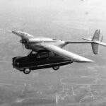 The Convair Model 118 ConvAirCar, a vintage example of a flying car concept from the past, showcasing early attempts at combining car and aircraft technology.