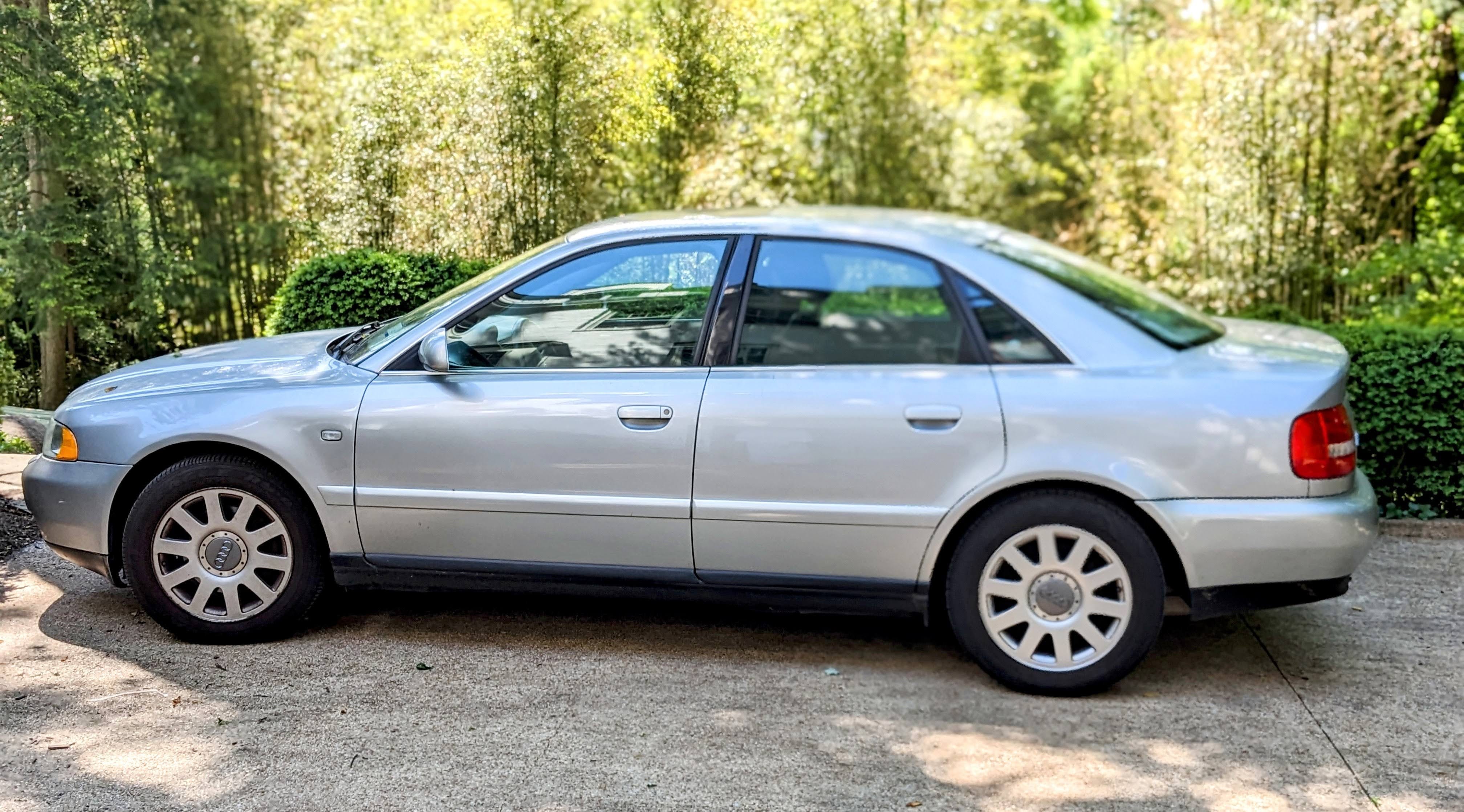 Audi A4, a timeless classic, nearly 25 years old, showcasing its elegant design and durability.