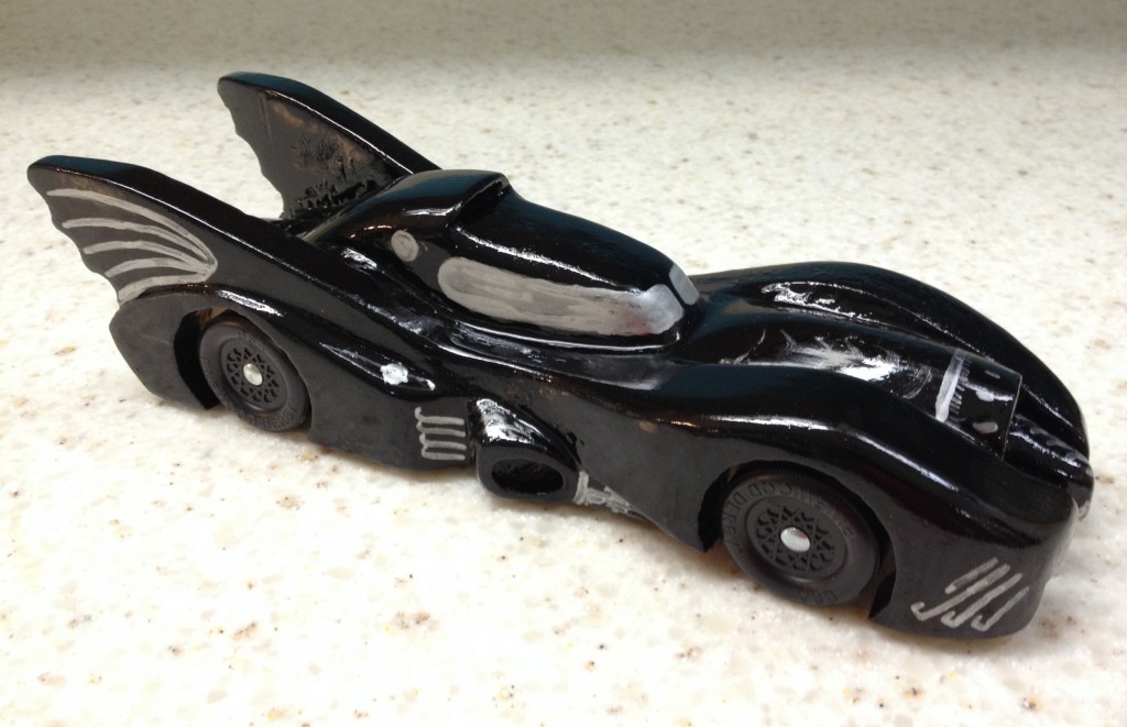 Batmobile Pinewood Derby Car Complete