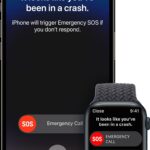 iPhone and Apple Watch working together to detect a car wreck