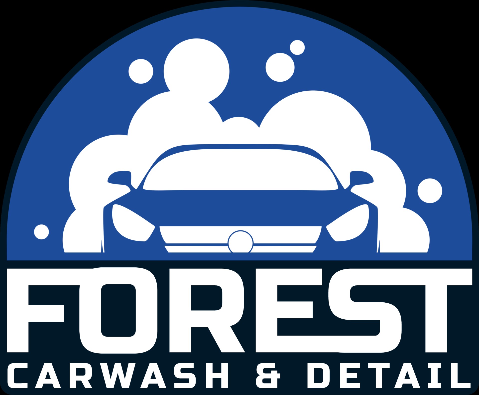 Forest Car Wash and Detail Blue Arch Logo