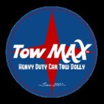 Tow Max Heavy-Duty Car Tow Dolly for sale, highlighting its robust construction and ease of use for vehicle transportation