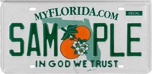 Sample Florida License Plate