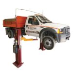 LC-12 Low Ceiling 2 Post Lift for garages with limited height, capable of lifting 12000 lbs