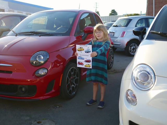 Fiat dealership mistaken for Punch Buggy heaven.