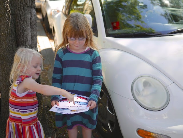 Volkswagen Beetle, a clear Punch Buggy.