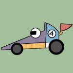 car drawing for kids - race car color 2