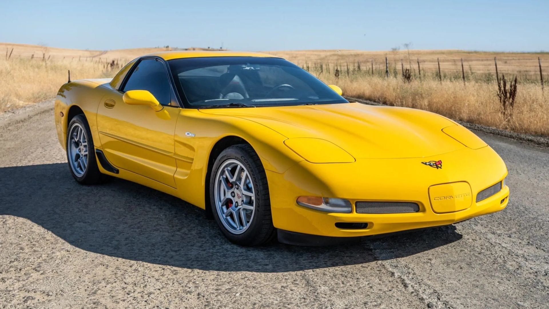 Yellow 2002 Chevrolet Corvette Z06 C5