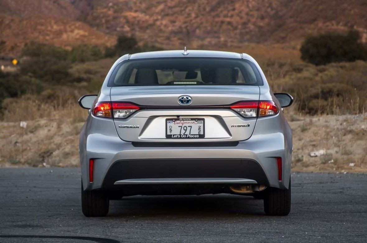 Toyota Corolla Hybrid parked on a paved area