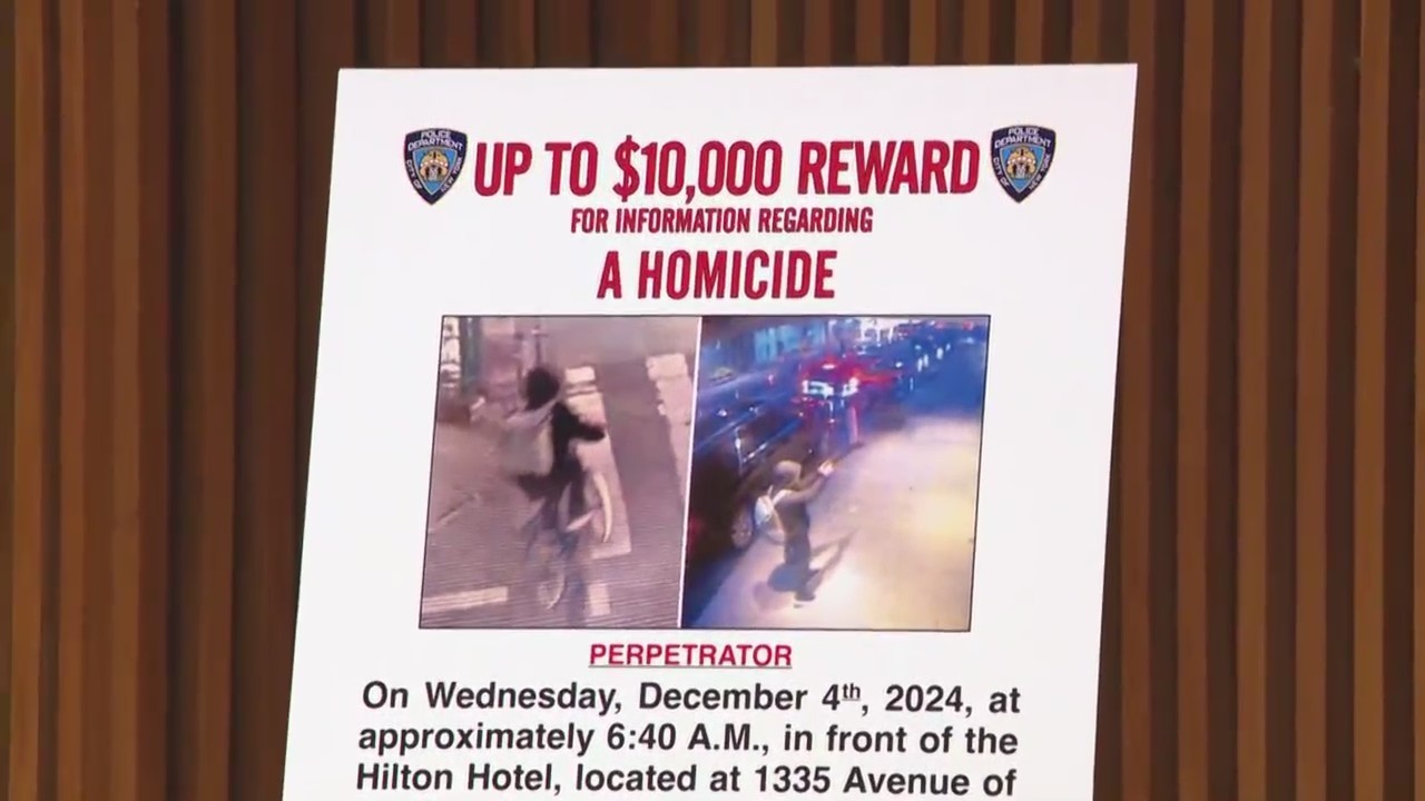 NYPD offers reward for information on UnitedHealthcare CEO shooting in Midtown Manhattan, December 4, 2024.